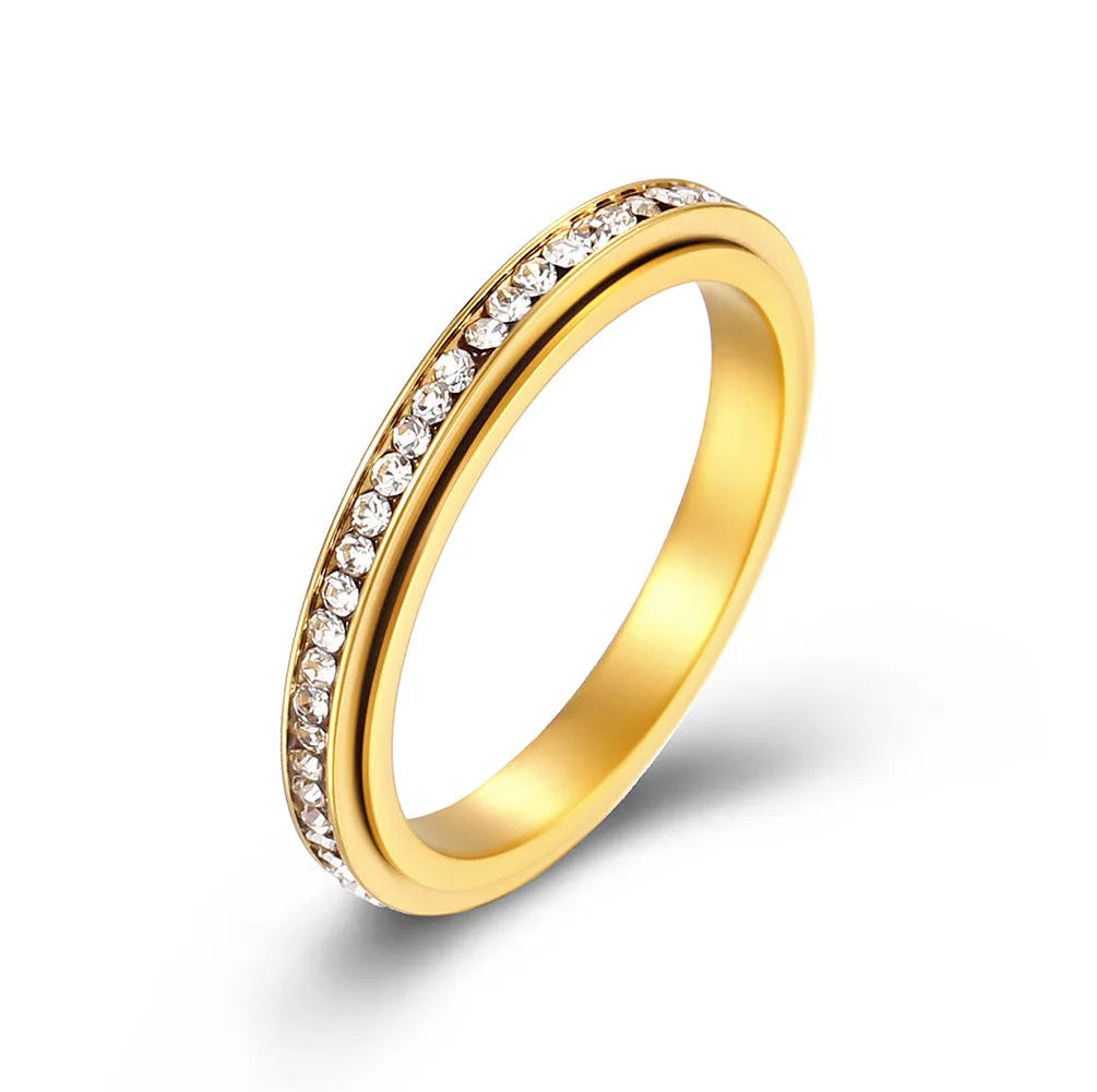 Eternity Band Spinner Ring The Autistic Innovator Gold 5 