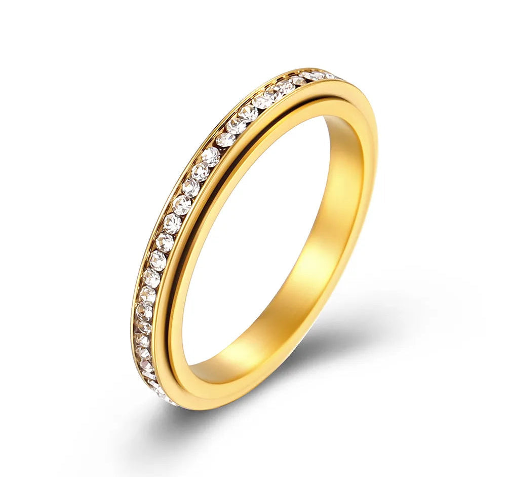 Eternity Band Spinner Ring The Autistic Innovator Gold 5 