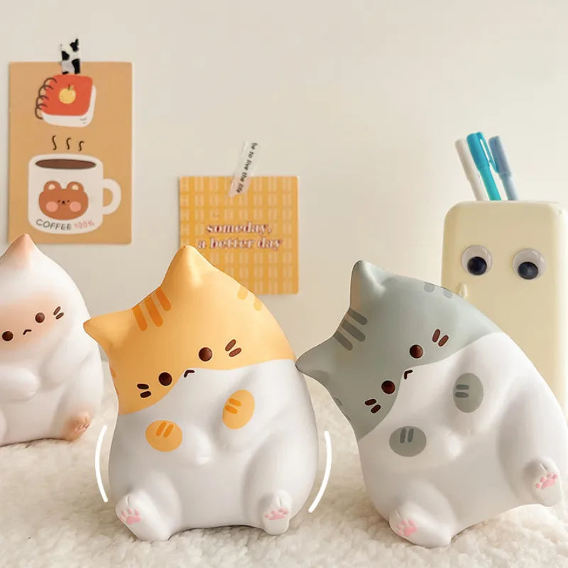 New Cat Stress Relief Squishy Toy PU Slow Rising Squeeze Antistress Ball Cartoon Table Ornaments Squishy Stress Reliever Toys The Autistic Innovator 