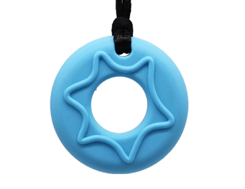 Donut Chew Necklace The Autistic Innovator Blue 