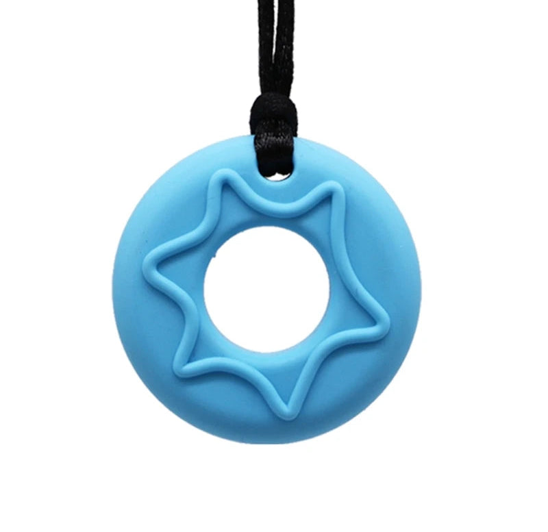 Donut Chew Necklace The Autistic Innovator Blue 