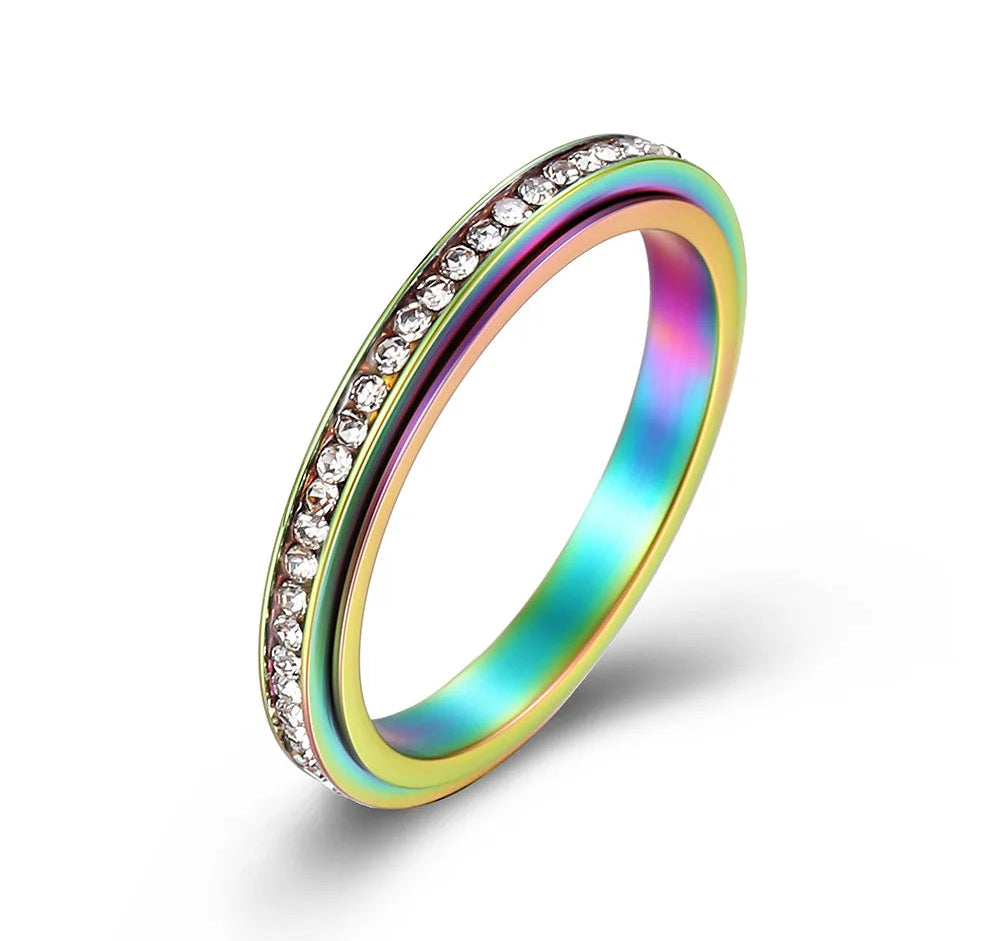 Eternity Band Spinner Ring The Autistic Innovator Multicolor 5 