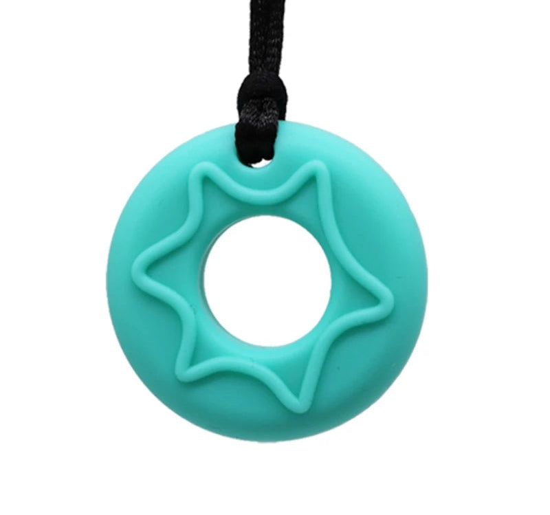 Donut Chew Necklace The Autistic Innovator Aquamarine 