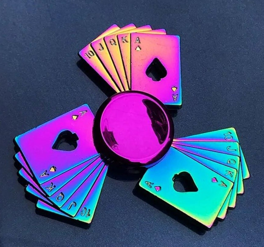 Rainbow Fidget Spinner The Autistic Innovator Playing Cards 