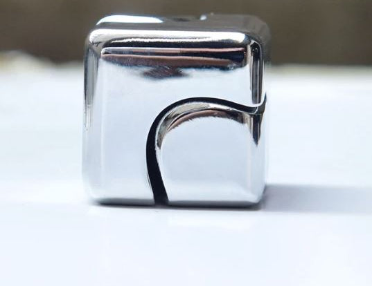 Fidget Cube Spinner The Autistic Innovator Metallic Silver 
