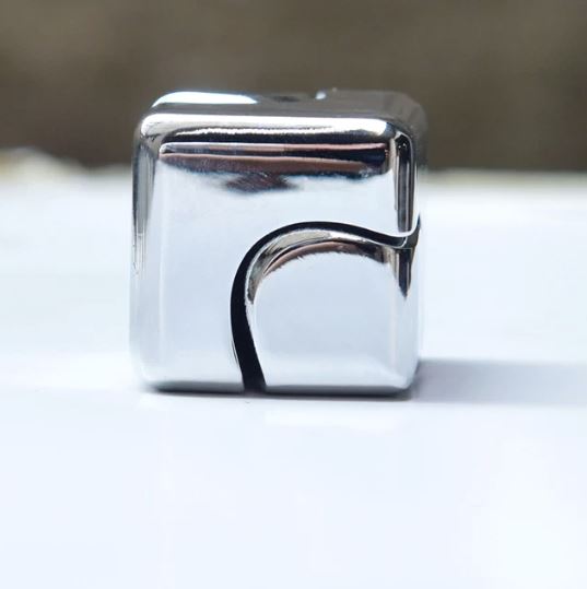 Fidget Cube Spinner The Autistic Innovator Metallic Silver 