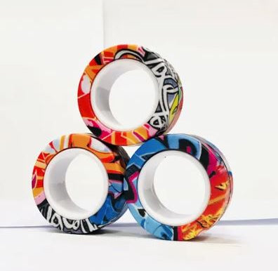 Magnetic Rings Stim Toy The Autistic Innovator Graffiti 