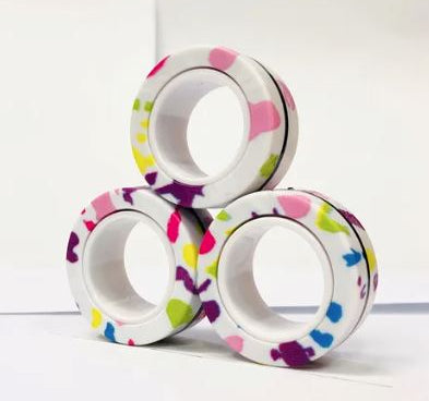 Magnetic Rings Stim Toy The Autistic Innovator Colorful Paint Drip 