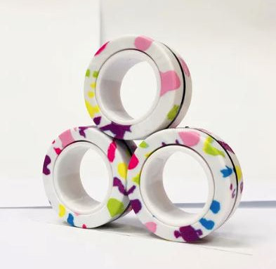 Magnetic Rings Stim Toy The Autistic Innovator Colorful Paint Drip 