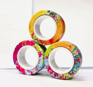 Magnetic Rings Stim Toy The Autistic Innovator Paint Splatter 