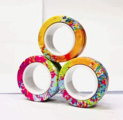 Magnetic Rings Stim Toy The Autistic Innovator Paint Splatter 