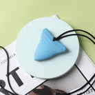 Shark Tooth Pendant Chew Necklace The Autistic Innovator Sky Blue 
