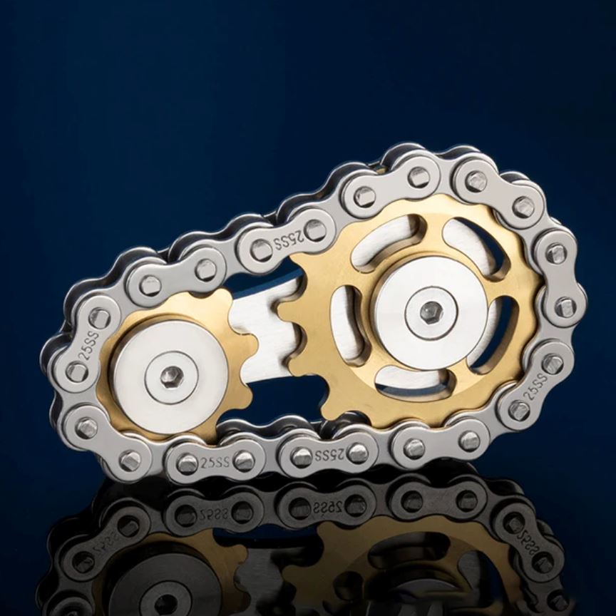 Gear Chain Fidget Stim Toy The Autistic Innovator Gold 