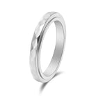 3mm Thin Stainless Steel Faceted Spinner Ring Wedding Band for Women Girl Size 5-12 The Autistic Innovator Silver 5 