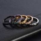 3mm Thin Stainless Steel Faceted Spinner Ring Wedding Band for Women Girl Size 5-12 The Autistic Innovator 