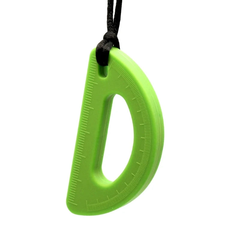 Protractor Chew Necklace The Autistic Innovator Green 