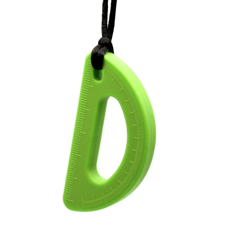 Protractor Chew Necklace The Autistic Innovator Green 