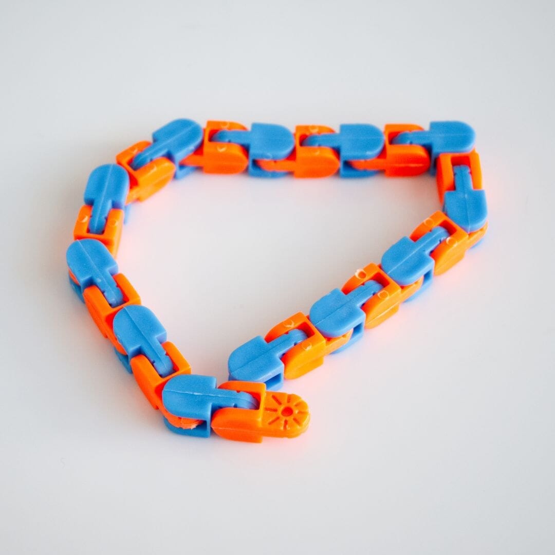 Snap and Click Fidget Toy Blue & Orange 