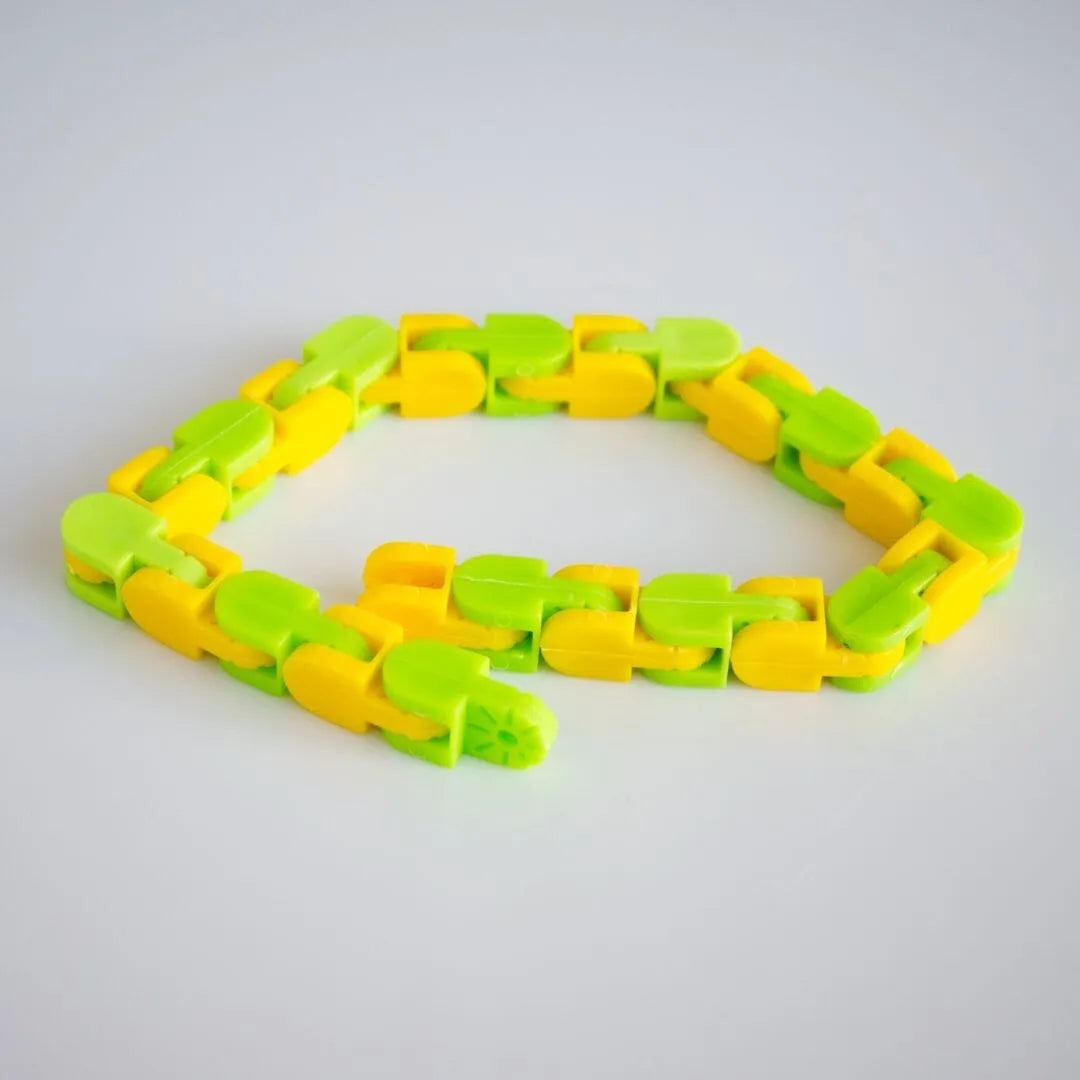 Snap and Click Fidget Toy Green & Yellow 