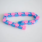 Snap and Click Fidget Toy Light Pink & Blue 