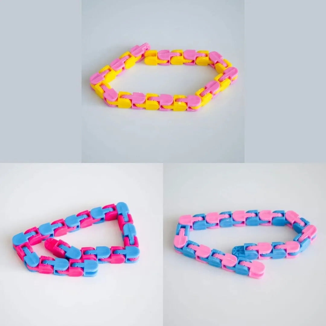 Snap and Click Fidgets (3 pack) Pink Colors 