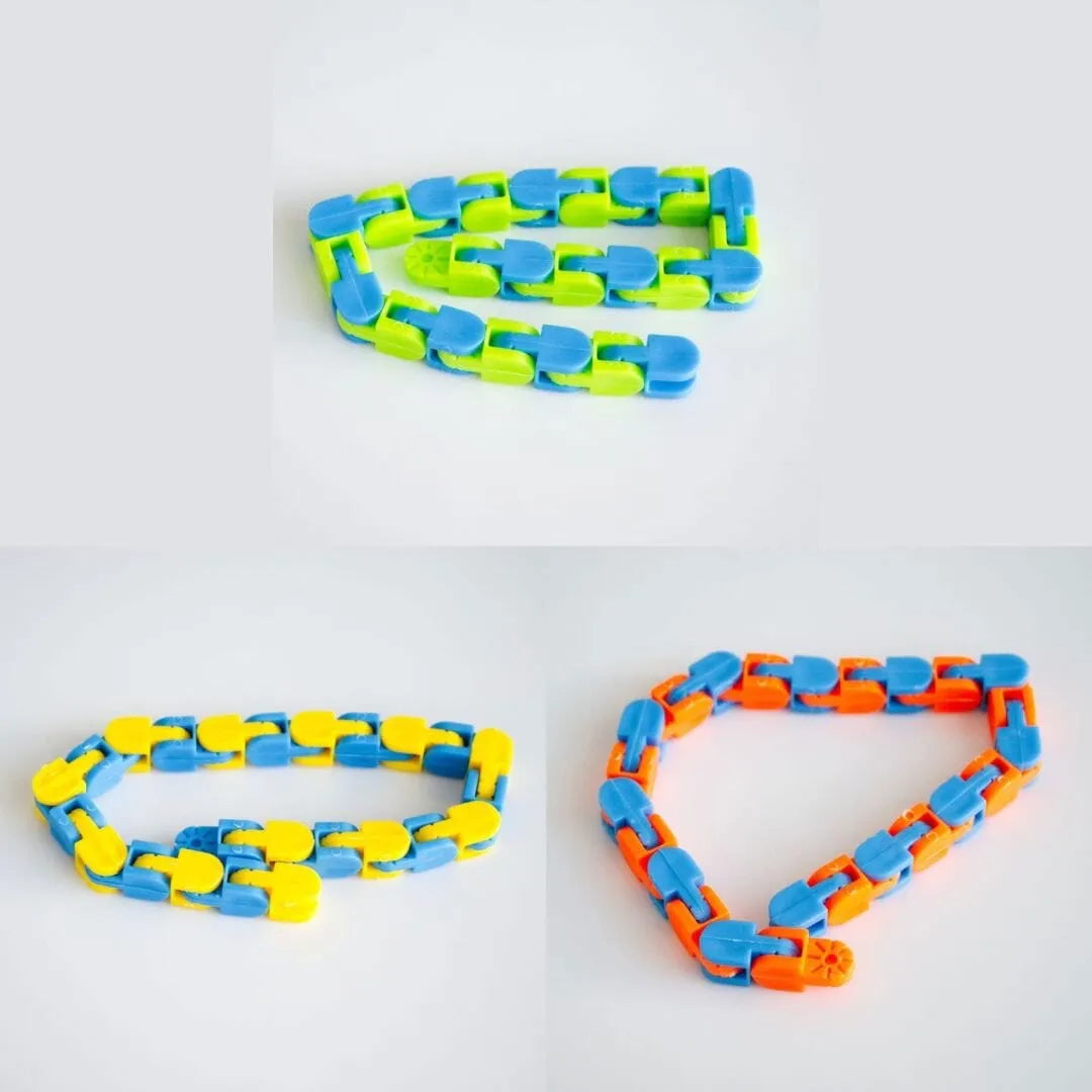 Snap and Click Fidgets (3 pack) Blue Colors 