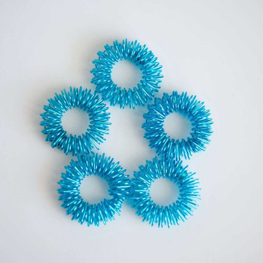 Spiky Acupressure Rings (5 pack) The Autistic Innovator Turquoise 