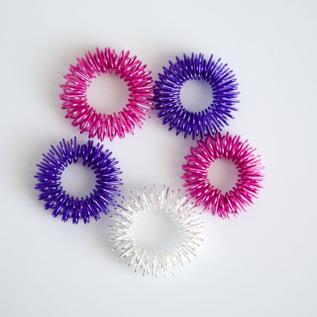 Spiky Acupressure Rings (5 pack) The Autistic Innovator Pink Dreams 