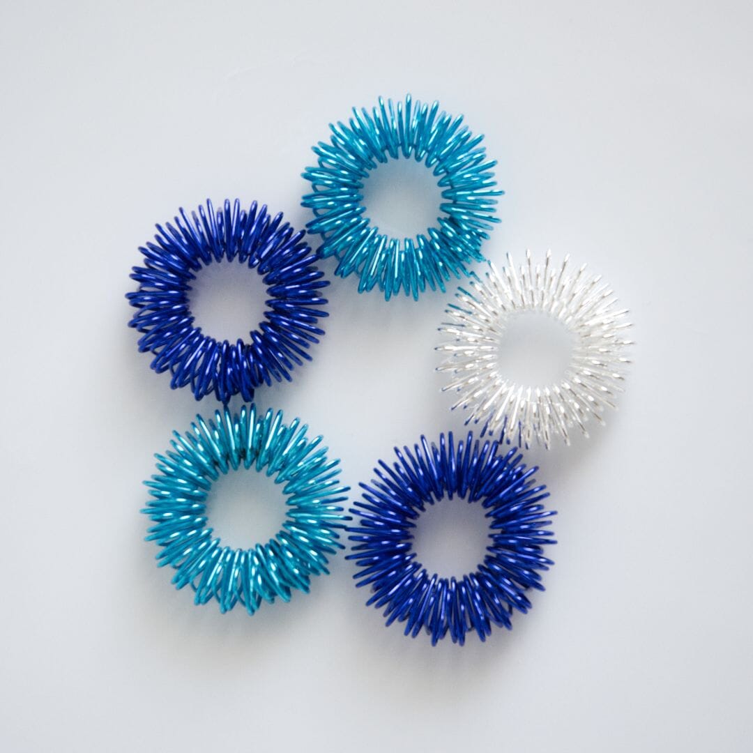 Spiky Acupressure Rings (5 pack) The Autistic Innovator Blue Ocean 