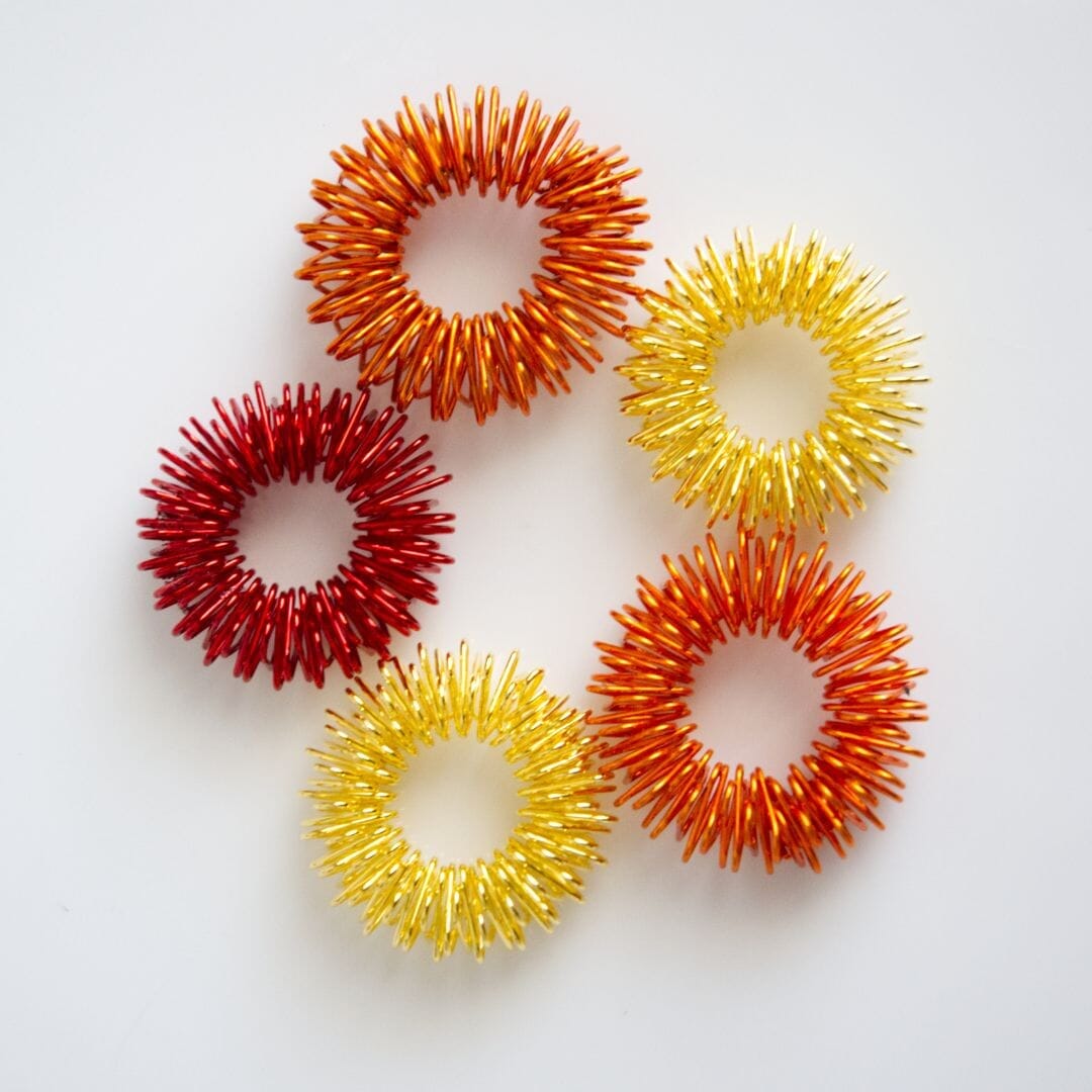 Spiky Acupressure Rings 5 pack The Autistic Innovator