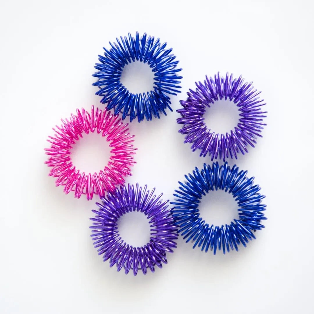 Spiky Acupressure Rings (5 pack) Blue Dreams 