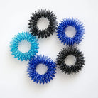 Spiky Acupressure Rings (5 pack) Black & Blue 