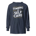 Stimming is Self Care Hooded long-sleeve tee Heather Navy XS 