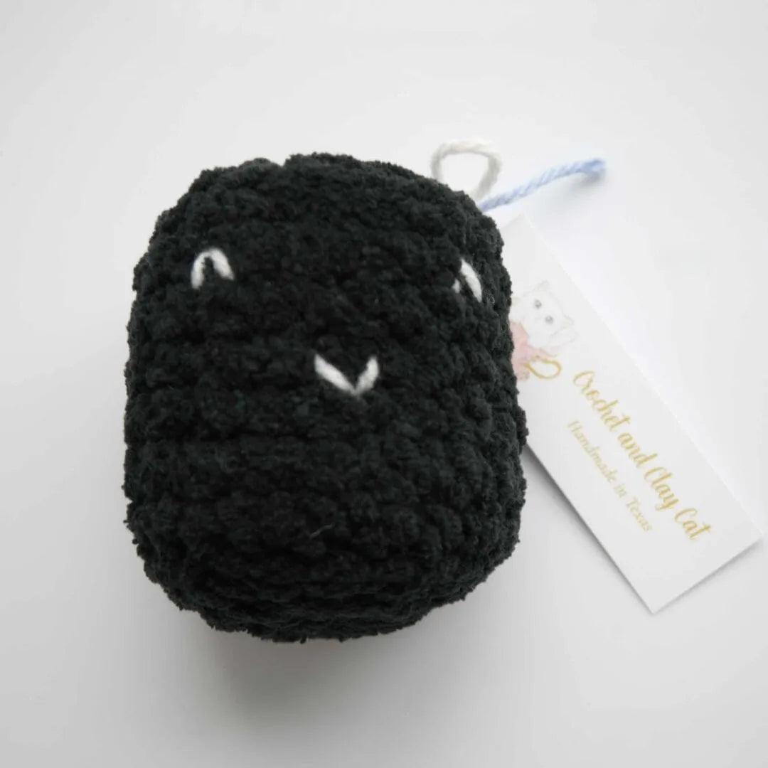 Stress Mallows by Crochet and Clay Cat Black 