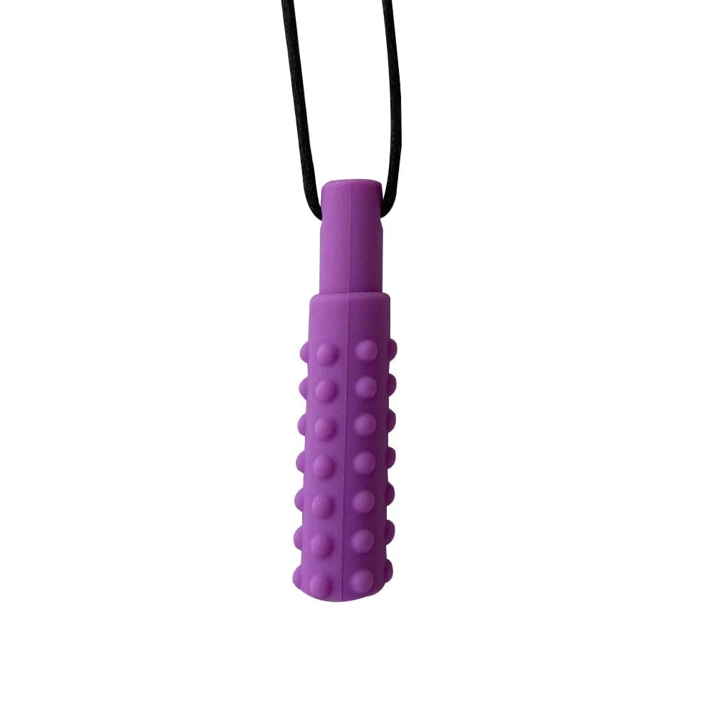 Textured Pendant Chew Necklace 