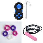 Textured Prism Chew Necklace + 2 Classic Fidget Toys (choose your colors) The Autistic Innovator Pink Dreams Blue Pink