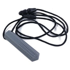 Textured Prism Chew Necklace Grey 
