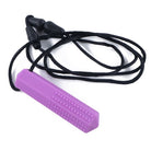 Textured Prism Chew Necklace Purple 