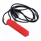 Textured Prism Chew Necklace Red 