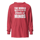 The World Needs All Kinds of Minds Unisex Hooded long-sleeve tee Heather Red XS 