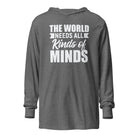 The World Needs All Kinds of Minds Unisex Hooded long-sleeve tee Grey Triblend XS 