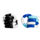 Twisty Fidget Toy The Autistic Innovator Black & White + Blue (2 pack) 