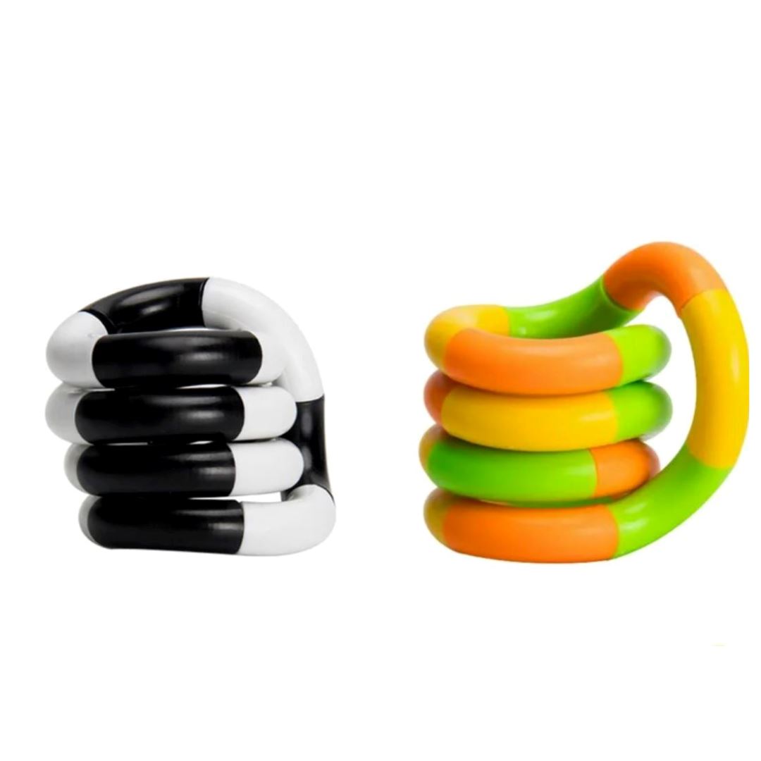 Twisty Fidget Toy The Autistic Innovator Black & White + Orange (2 pack) 