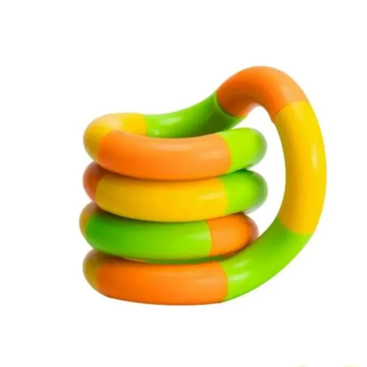 Twisty Fidget Toy Green yellow orange 