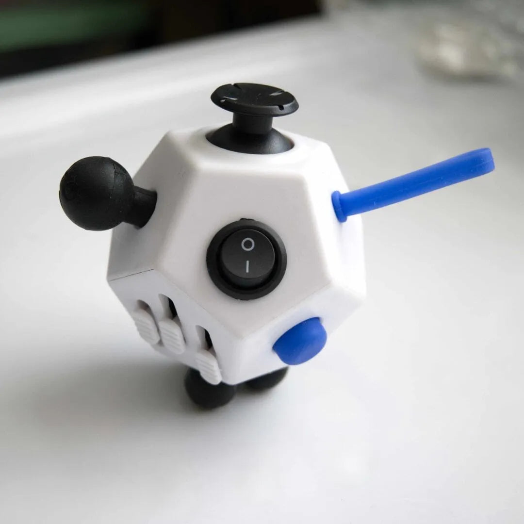 Ultimate Fidget Cube White & Blue 