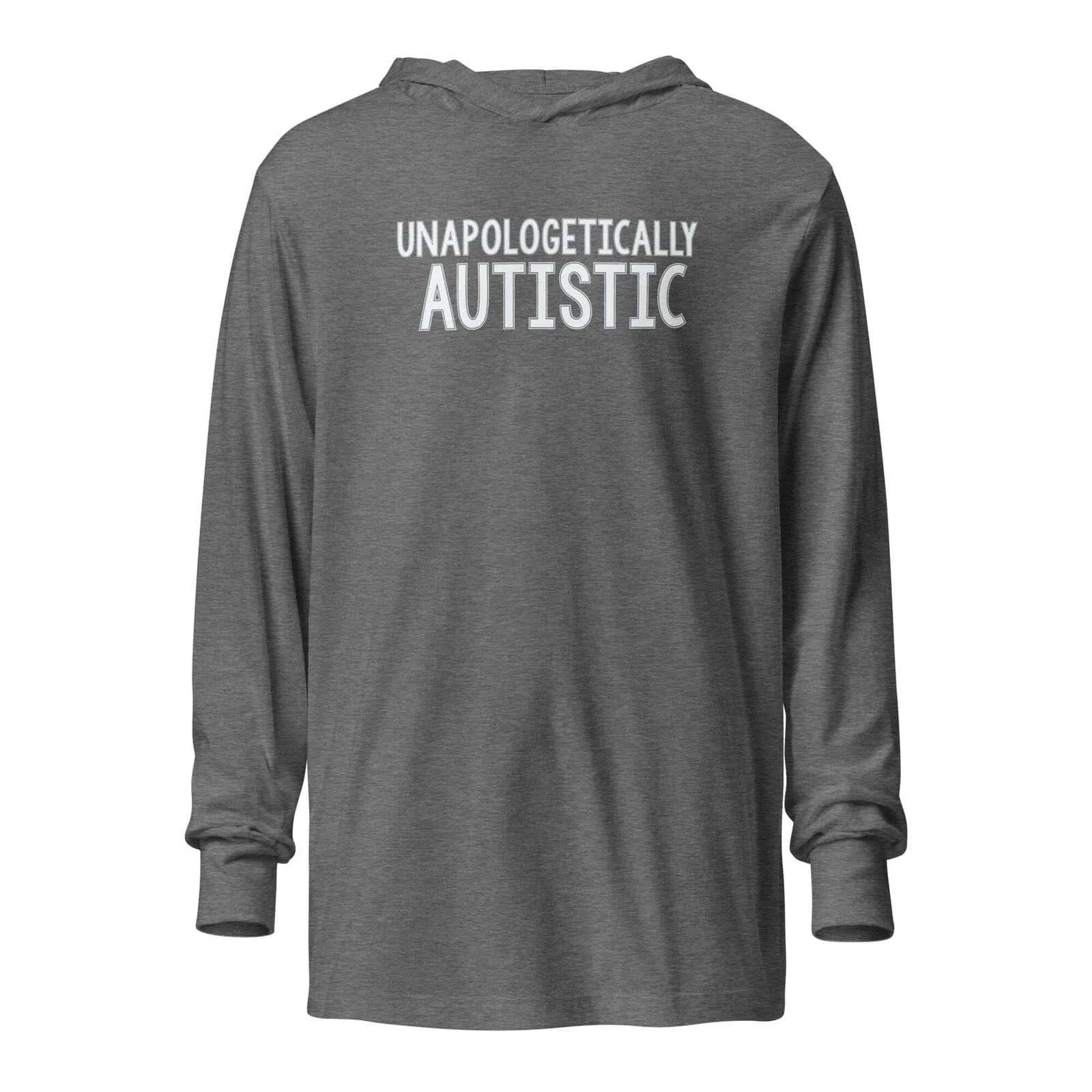 Unapologetically Autistic Unisex Hooded long-sleeve tee Grey Triblend XS 