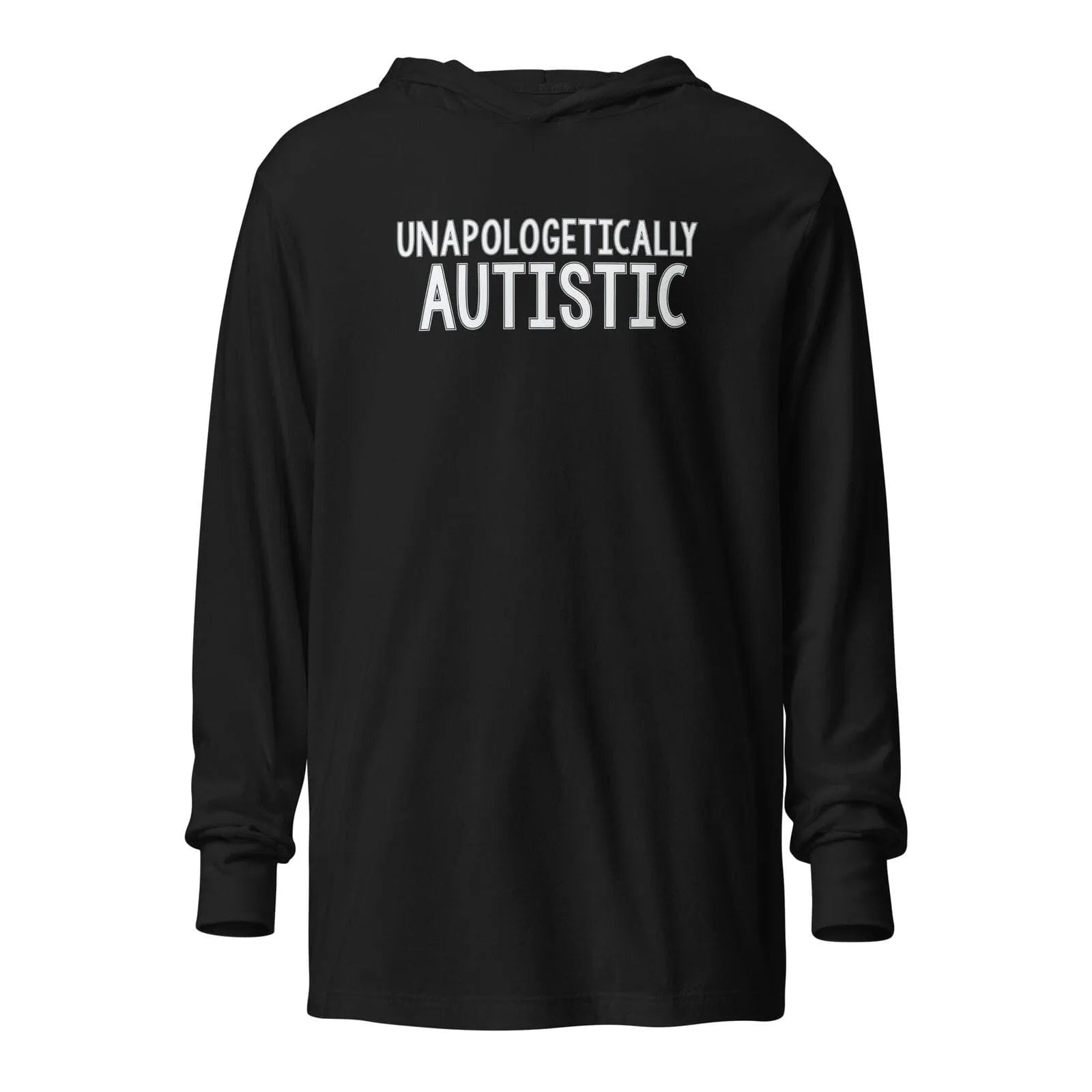 Unapologetically Autistic Unisex Hooded long-sleeve tee Black XS 