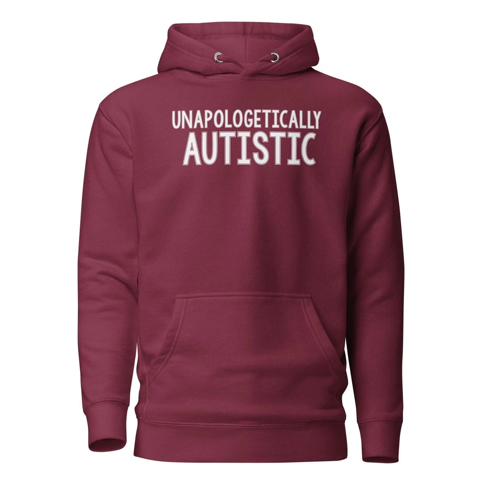 Unapologetically Autistic Unisex Hoodie Maroon S 