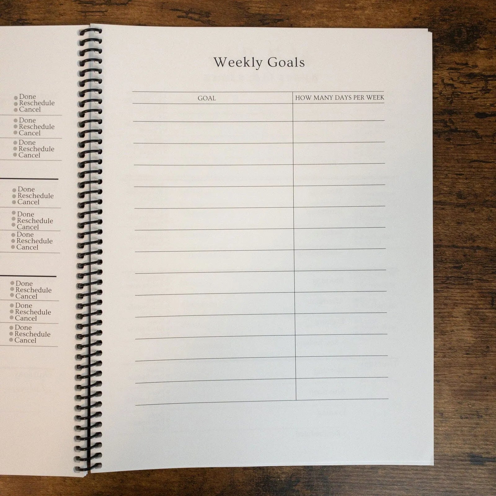 Weekly Schedule Planner (Notebook) 