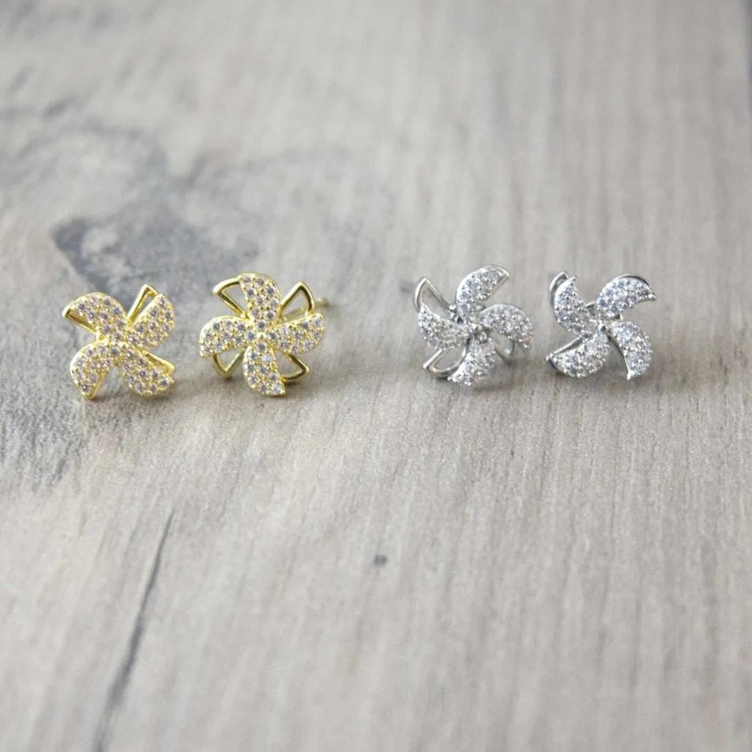 Windmill Spinner Fidget Earrings 